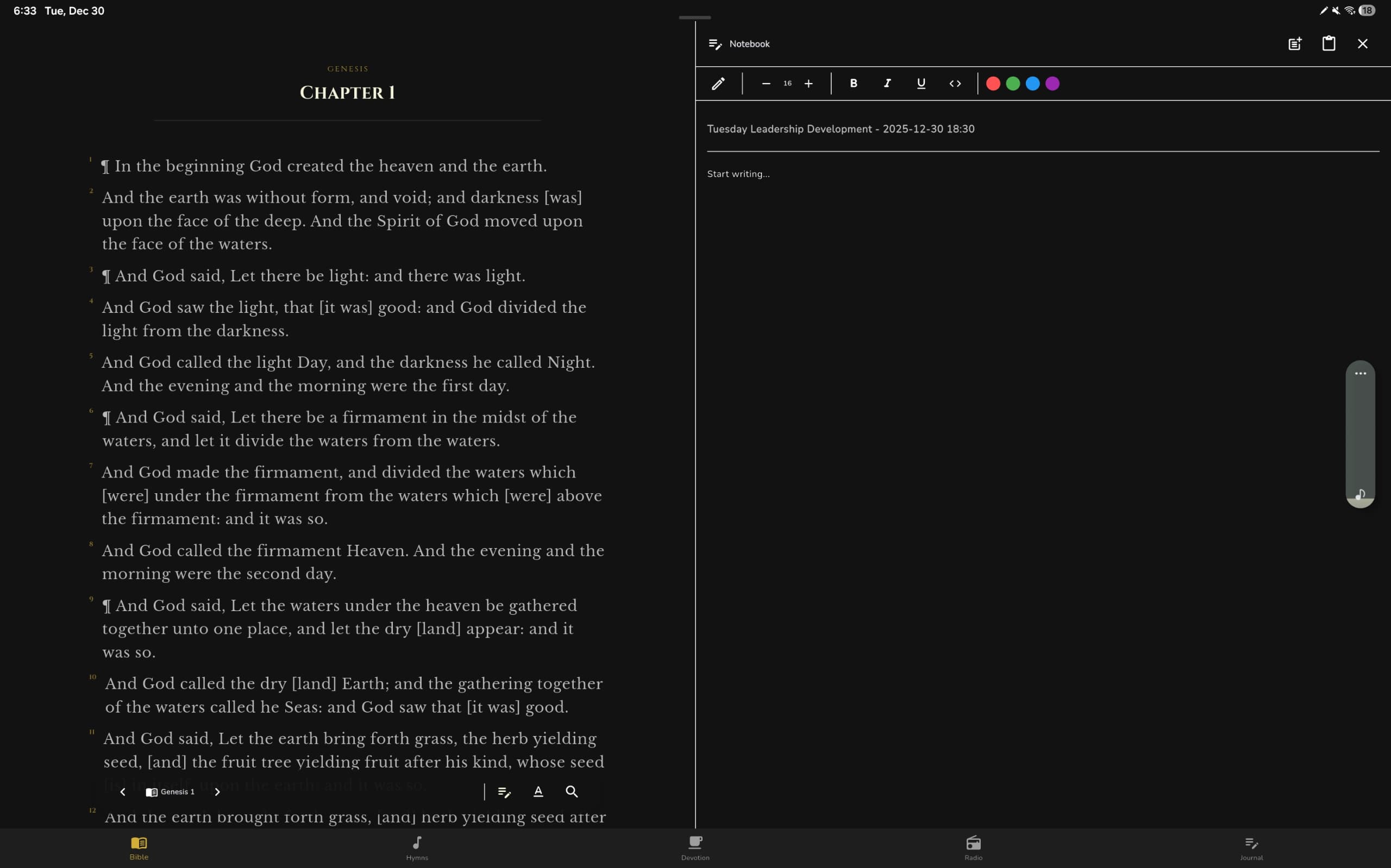 Tablet View